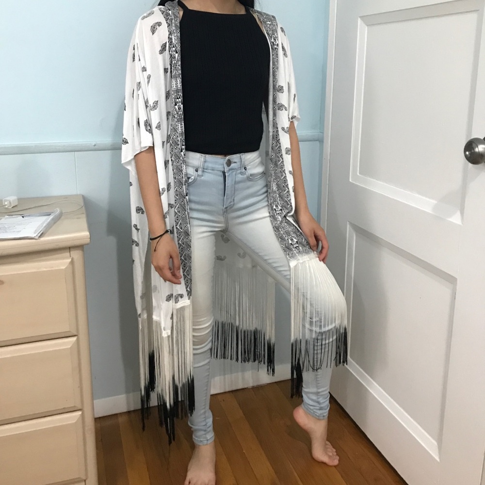 Festival fringed cardigan